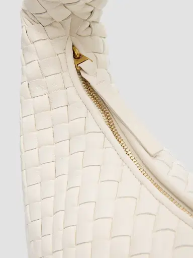 Bottega Veneta Women's Veneta Padded Intrecciato Leather Shoulder Bag - Alabaster Muse Brass | Thumbnail 6 Bottega Veneta Women's Veneta Padded Intrecciato Leather Shoulder Bag - Alabaster Muse Brass | Thumbnail 6