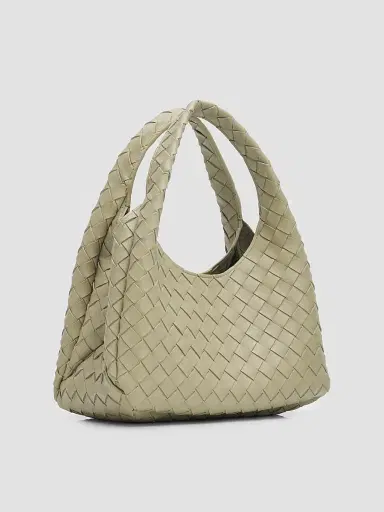 Bottega Veneta Women's Campana Intrecciato Leather Shoulder Bag - Travertine Muse Bra | Thumbnail 3 Bottega Veneta Women's Campana Intrecciato Leather Shoulder Bag - Travertine Muse Bra | Thumbnail 3