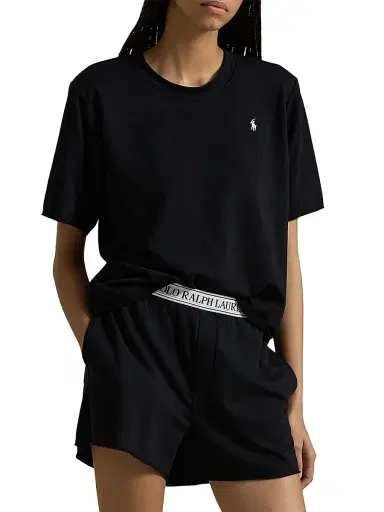 Polo Ralph Lauren Women's Club Terry 2-Piece Short-Sleeve Pajama Set - Polo Black | Thumbnail 5 Polo Ralph Lauren Women's Club Terry 2-Piece Short-Sleeve Pajama Set - Polo Black | Thumbnail 5