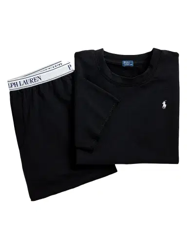 Polo Ralph Lauren Women's Club Terry 2-Piece Short-Sleeve Pajama Set - Polo Black | Thumbnail 1 Polo Ralph Lauren Women's Club Terry 2-Piece Short-Sleeve Pajama Set - Polo Black | Thumbnail 1