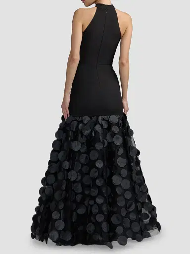 Mac Duggal Women's Crepe Halterneck Trumpet Gown | Thumbnail 2 Mac Duggal Women's Crepe Halterneck Trumpet Gown | Thumbnail 2