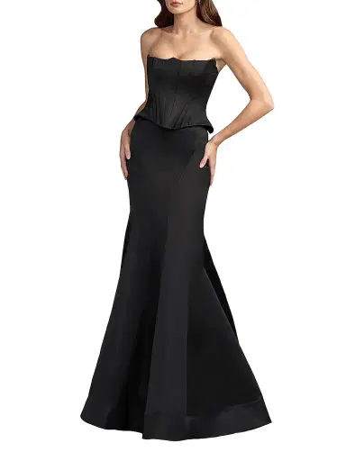 Mac Duggal Women's Satin Strapless Trumpet Gown | Thumbnail 1 Mac Duggal Women's Satin Strapless Trumpet Gown | Thumbnail 1