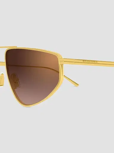 Bottega Veneta Women's Light Ribbon 59MM Geometric Sunglasses - Gold Brown | Thumbnail 3 Bottega Veneta Women's Light Ribbon 59MM Geometric Sunglasses - Gold Brown | Thumbnail 3