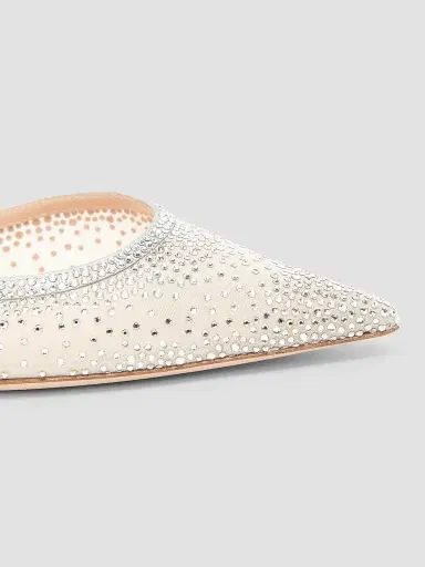 Gianvito Rossi Women's Burma 95MM Embellished Sheer Organza Pumps - Silver | Thumbnail 3 Gianvito Rossi Women's Burma 95MM Embellished Sheer Organza Pumps - Silver | Thumbnail 3