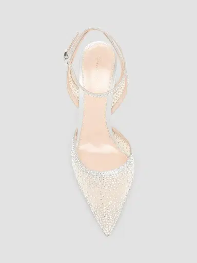 Gianvito Rossi Women's Burma 95MM Embellished Sheer Organza Pumps - Silver | Thumbnail 4 Gianvito Rossi Women's Burma 95MM Embellished Sheer Organza Pumps - Silver | Thumbnail 4