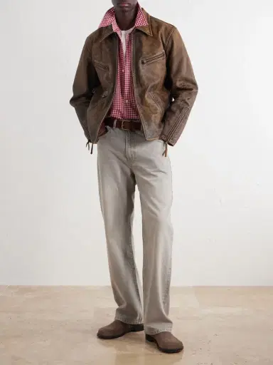 RRL Distressed Leather Jacket - Men | Thumbnail 2 RRL Distressed Leather Jacket - Men | Thumbnail 2