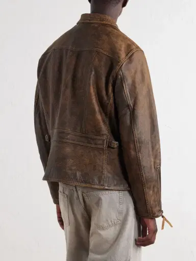 RRL Distressed Leather Jacket - Men | Thumbnail 4 RRL Distressed Leather Jacket - Men | Thumbnail 4