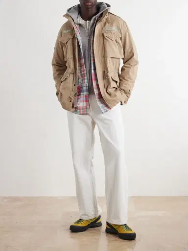 Polo Ralph Lauren Detailed-Embroidered Cotton-Herringbone Jacket - Men | Thumbnail 2 Polo Ralph Lauren Detailed-Embroidered Cotton-Herringbone Jacket - Men | Thumbnail 2