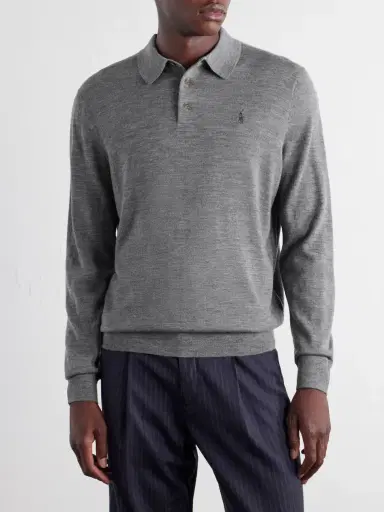 Polo Ralph Lauren Logo-Embroidered Wool Polo Shirt - Men | Thumbnail 3 Polo Ralph Lauren Logo-Embroidered Wool Polo Shirt - Men | Thumbnail 3
