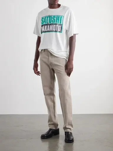 Satoshi Nakamoto Minute Man Logo-Print Distress Cotton-Jersey T-Shirt - Men | Thumbnail 2 Satoshi Nakamoto Minute Man Logo-Print Distress Cotton-Jersey T-Shirt - Men | Thumbnail 2