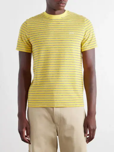Loewe Logo-Embroidered Striped Cotton-Blend Terry T-Shirt - Men | Thumbnail 3 Loewe Logo-Embroidered Striped Cotton-Blend Terry T-Shirt - Men | Thumbnail 3