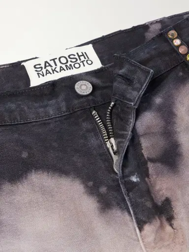 Satoshi Nakamoto Danny's Straight-Leg Embellished Distressed Denim Shorts - Men | Thumbnail 6 Satoshi Nakamoto Danny's Straight-Leg Embellished Distressed Denim Shorts - Men | Thumbnail 6