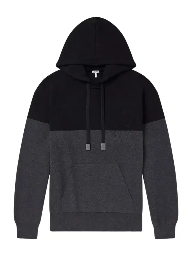 Anagram-Embossed Leather-Trimmed Cotton-Jersey Hoodie - Men Anagram-Embossed Leather-Trimmed Cotton-Jersey Hoodie - Men