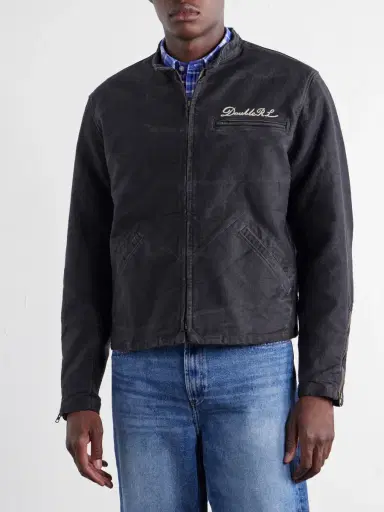 RRL Logo-Embroidered Cotton Bomber Jacket - Men | Thumbnail 3 RRL Logo-Embroidered Cotton Bomber Jacket - Men | Thumbnail 3