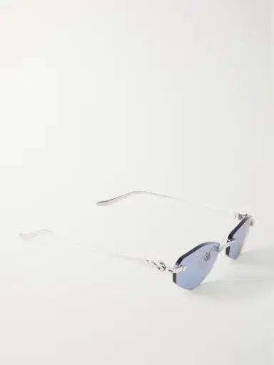 Cartier Eyewear Panthère de Cartier Round-Frame Silver-Tone Sunglasses - Men | Thumbnail 4 Cartier Eyewear Panthère de Cartier Round-Frame Silver-Tone Sunglasses - Men | Thumbnail 4