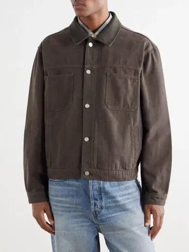Frame Suede-Trimmed Cotton-Canvas Jacket - Men | Thumbnail 3 Frame Suede-Trimmed Cotton-Canvas Jacket - Men | Thumbnail 3