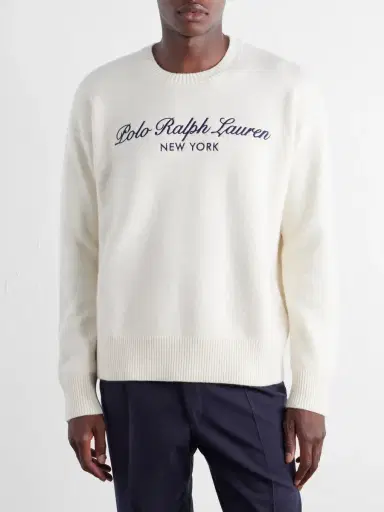 Polo Ralph Lauren Logo-Embroidered Wool and Cotton-Blend Sweater - Men | Thumbnail 3 Polo Ralph Lauren Logo-Embroidered Wool and Cotton-Blend Sweater - Men | Thumbnail 3