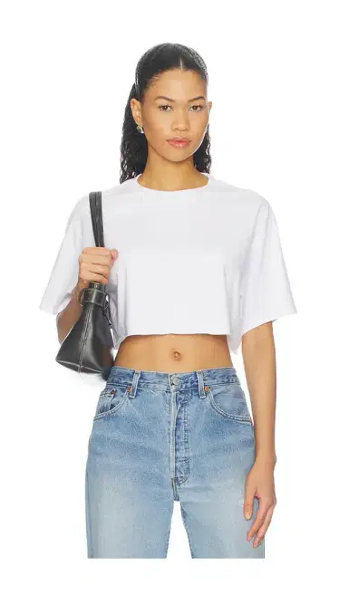 RE/DONE 90s Cropped Easy Tee | Thumbnail 1 RE/DONE 90s Cropped Easy Tee | Thumbnail 1