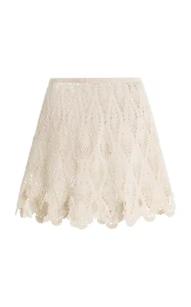 JW Anderson Crocheted Wool Lace Mini Skirt | Thumbnail 1 JW Anderson Crocheted Wool Lace Mini Skirt | Thumbnail 1