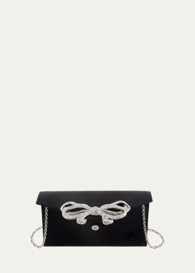 Judith Leiber Couture Crystal Bow Satin Envelope Clutch Bag | Thumbnail 3 Judith Leiber Couture Crystal Bow Satin Envelope Clutch Bag | Thumbnail 3