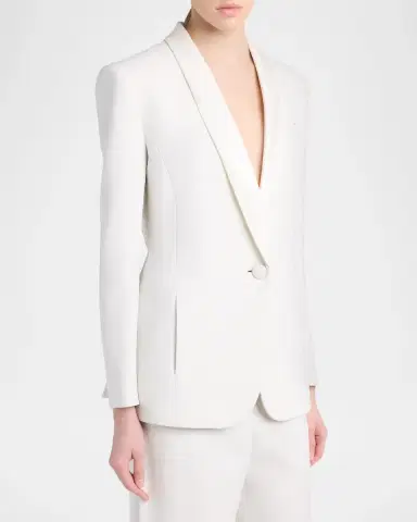 Giorgio Armani Slit-Cuff Single-Breasted Blazer | Thumbnail 4 Giorgio Armani Slit-Cuff Single-Breasted Blazer | Thumbnail 4