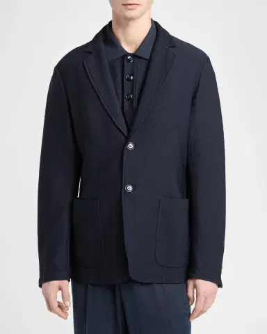 Giorgio Armani Men's Seersucker Single-Breasted Sport Coat | Thumbnail 4 Giorgio Armani Men's Seersucker Single-Breasted Sport Coat | Thumbnail 4