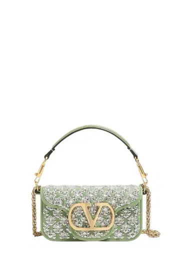 Valentino Garavani Locò Small Embroidered Shoulder Bag | Thumbnail 1 Valentino Garavani Locò Small Embroidered Shoulder Bag | Thumbnail 1