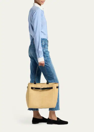 Tom Ford Audrey Large Raffia Tote Bag | Thumbnail 5 Tom Ford Audrey Large Raffia Tote Bag | Thumbnail 5