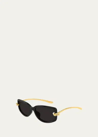 Bottega Veneta Temple Knot Rectangular Sunglasses | Thumbnail 2 Bottega Veneta Temple Knot Rectangular Sunglasses | Thumbnail 2