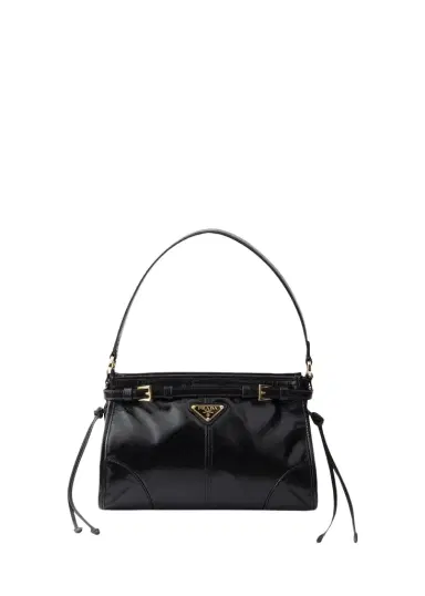 Prada Bonnie Glossy Leather Top-Handle Bag | Thumbnail 1 Prada Bonnie Glossy Leather Top-Handle Bag | Thumbnail 1