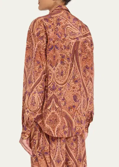 Ulla Johnson Lise Long-Sleeve Tie-Neck Silk Blouse | Thumbnail 3 Ulla Johnson Lise Long-Sleeve Tie-Neck Silk Blouse | Thumbnail 3