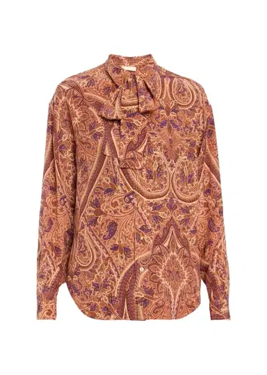 Ulla Johnson Lise Long-Sleeve Tie-Neck Silk Blouse | Thumbnail 1 Ulla Johnson Lise Long-Sleeve Tie-Neck Silk Blouse | Thumbnail 1