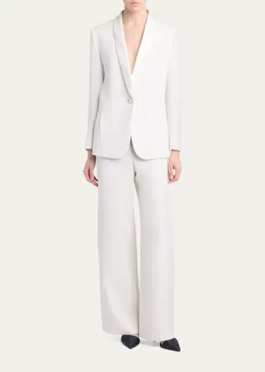 Giorgio Armani Slit-Cuff Single-Breasted Blazer | Thumbnail 2 Giorgio Armani Slit-Cuff Single-Breasted Blazer | Thumbnail 2