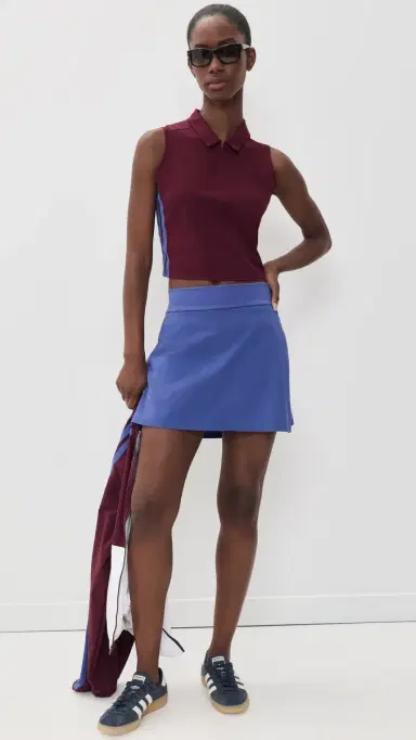 Adidas Golf Beyond Crop Polo Tank aroon | Thumbnail 5 Adidas Golf Beyond Crop Polo Tank aroon | Thumbnail 5