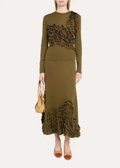 Ulla Johnson Heloise Jersey Wool Midi Skirt | Thumbnail 2 Ulla Johnson Heloise Jersey Wool Midi Skirt | Thumbnail 2