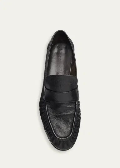 The Row Men's Soft Grained Leather Penny Loafers | Thumbnail 2 The Row Men's Soft Grained Leather Penny Loafers | Thumbnail 2
