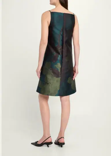 Rickie Freeman for Teri Jon Floral-Print Mikado Mini Shift Dress | Thumbnail 3 Rickie Freeman for Teri Jon Floral-Print Mikado Mini Shift Dress | Thumbnail 3