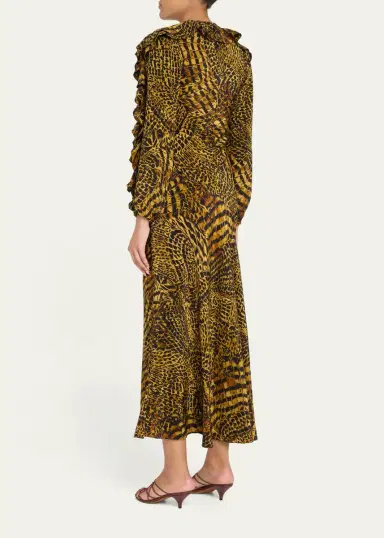 Ulla Johnson Sabrina Long-Sleeve Silk Maxi Dress | Thumbnail 3 Ulla Johnson Sabrina Long-Sleeve Silk Maxi Dress | Thumbnail 3
