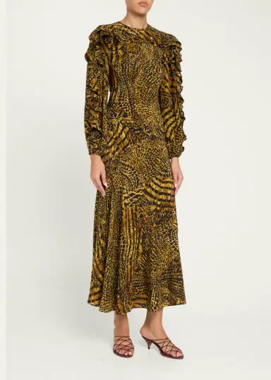 Ulla Johnson Sabrina Long-Sleeve Silk Maxi Dress | Thumbnail 4 Ulla Johnson Sabrina Long-Sleeve Silk Maxi Dress | Thumbnail 4