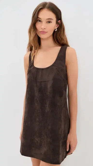 Joe's Jeans The coop Faux Suede Mini Dress Dark Chocolate | Thumbnail 2 Joe's Jeans The coop Faux Suede Mini Dress Dark Chocolate | Thumbnail 2