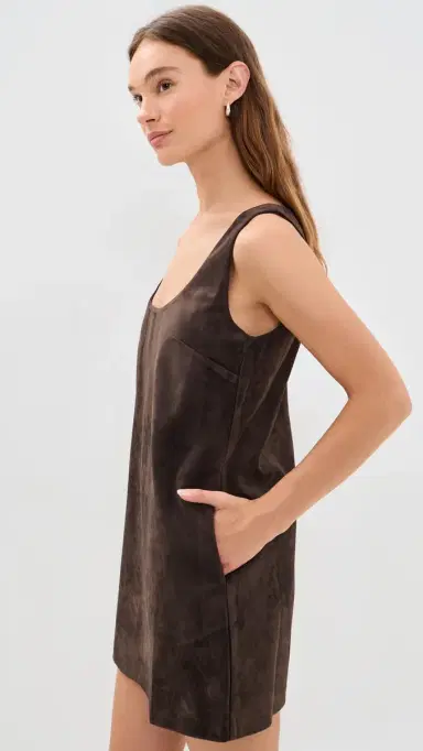 Joe's Jeans The coop Faux Suede Mini Dress Dark Chocolate | Thumbnail 4 Joe's Jeans The coop Faux Suede Mini Dress Dark Chocolate | Thumbnail 4