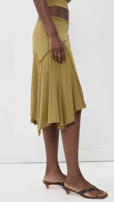 With Jean harni Skirt Olive | Thumbnail 4 With Jean harni Skirt Olive | Thumbnail 4
