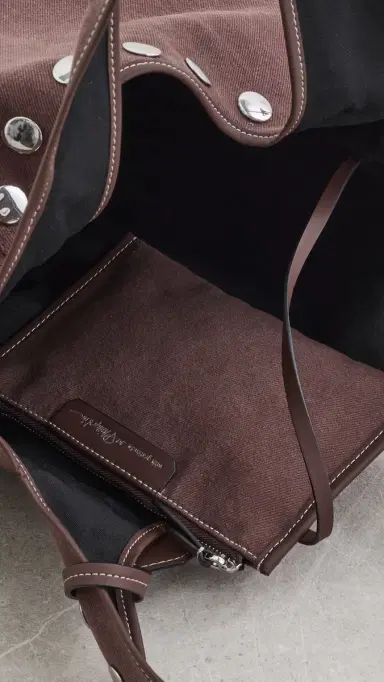 3.1 Phillip Lim Washed Denim Market Tote Rust-Brown Multi One Size | Thumbnail 6 3.1 Phillip Lim Washed Denim Market Tote Rust-Brown Multi One Size | Thumbnail 6