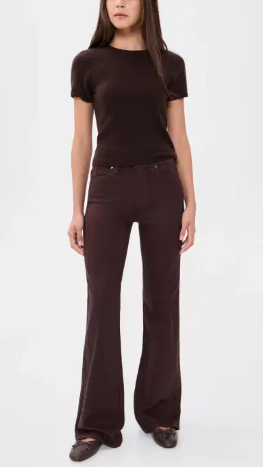 PAIGE Coated Sofia Flared Jeans Wild Mulberry Luxe Coating | Thumbnail 5 PAIGE Coated Sofia Flared Jeans Wild Mulberry Luxe Coating | Thumbnail 5