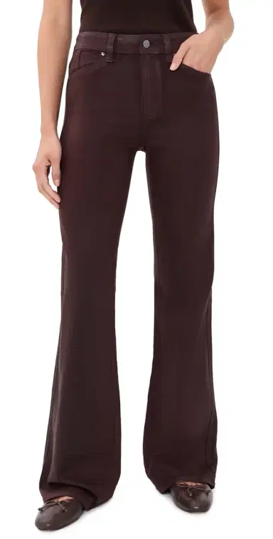 PAIGE Coated Sofia Flared Jeans Wild Mulberry Luxe Coating | Thumbnail 1 PAIGE Coated Sofia Flared Jeans Wild Mulberry Luxe Coating | Thumbnail 1