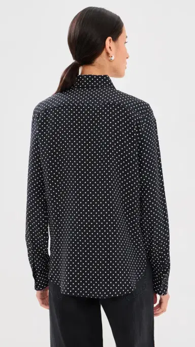 Nili Lotan Gaia lim Button Down Shirt Polka Dot | Thumbnail 3 Nili Lotan Gaia lim Button Down Shirt Polka Dot | Thumbnail 3