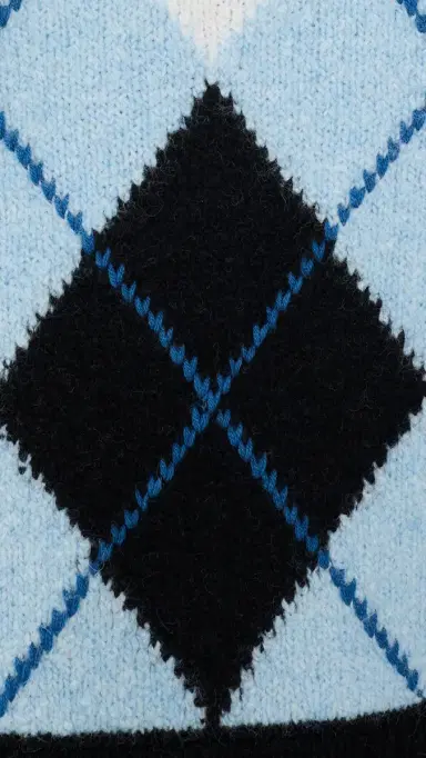 Alice + Olivia Carolee Crewneck Argyle Sweater ineral Blue ulti | Thumbnail 6 Alice + Olivia Carolee Crewneck Argyle Sweater ineral Blue ulti | Thumbnail 6