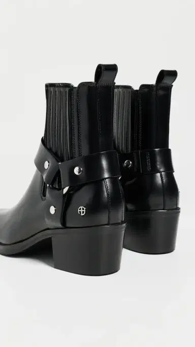 ANINE BING Mid Biker Boots Black | Thumbnail 5 ANINE BING Mid Biker Boots Black | Thumbnail 5