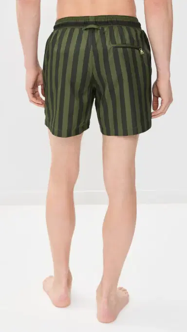 Orlebar Brown Boxer III Bold Stripe Swim Trunks 5.5 Bayleaf/Herbal Green Stripe | Thumbnail 3 Orlebar Brown Boxer III Bold Stripe Swim Trunks 5.5 Bayleaf/Herbal Green Stripe | Thumbnail 3