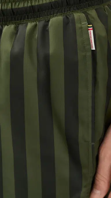 Orlebar Brown Boxer III Bold Stripe Swim Trunks 5.5 Bayleaf/Herbal Green Stripe | Thumbnail 6 Orlebar Brown Boxer III Bold Stripe Swim Trunks 5.5 Bayleaf/Herbal Green Stripe | Thumbnail 6